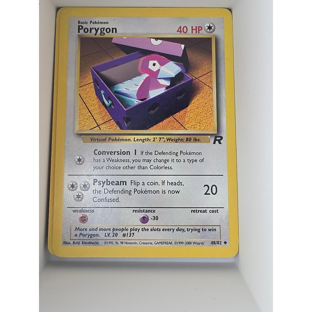 Porygon 48/82 Uncommon Team Rocket Pokemon Unlimited Near Mint